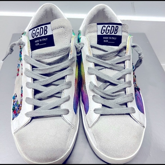 Golden Goose - Superstar Sneakers w/ Rainbow Crystals 38 - Picture 3 of 8